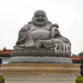 Garden Decorative marble lava stone laughing buddha statue sculpture